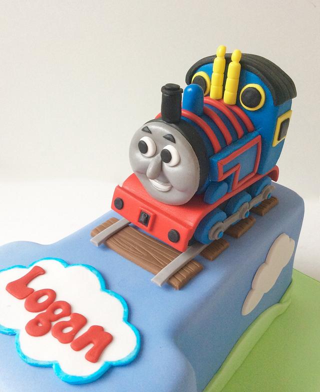 Thomas The Tank Engine number 1 cake - Cake by Lizzie - CakesDecor