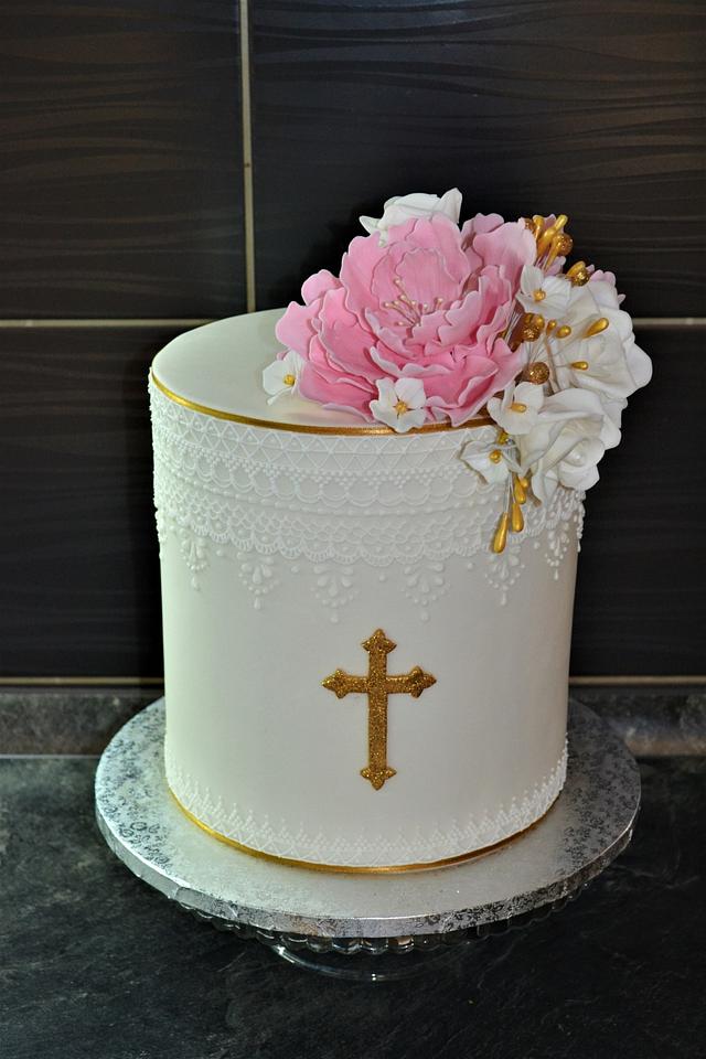 Confirmation cake Decorated Cake by Monika Bajanová CakesDecor