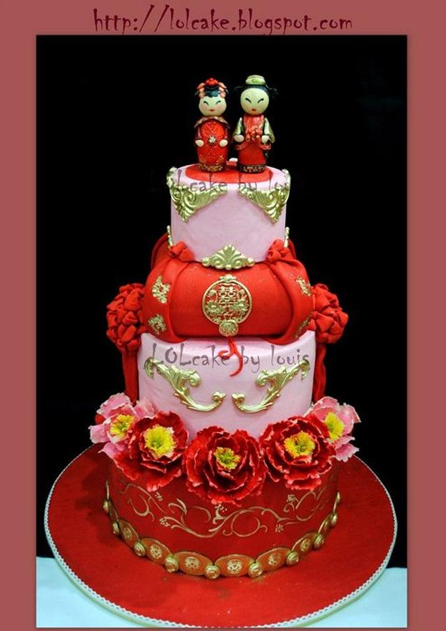Oriental Wedding - cake by Louis Ng - CakesDecor
