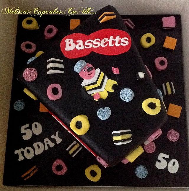 Liquorice Allsorts Cake Decorated Cake by Melissa's CakesDecor
