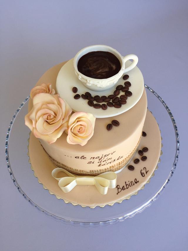 Coffee birthday cake Cake by Layla A CakesDecor
