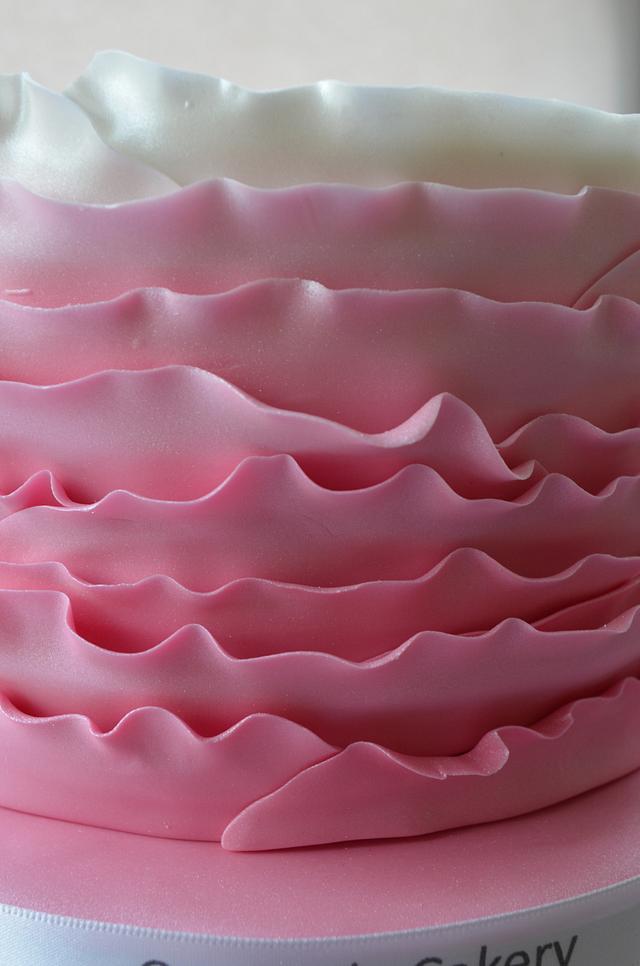 Pink Ombre Ruffles - Cake by Rebecca Cooper - CakesDecor