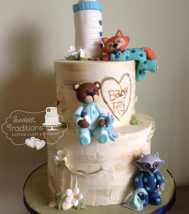 Woodland Babies - Decorated Cake by Sweet Traditions - CakesDecor