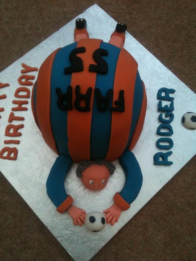 Foot ball themed cake cake by Swirly sweet CakesDecor