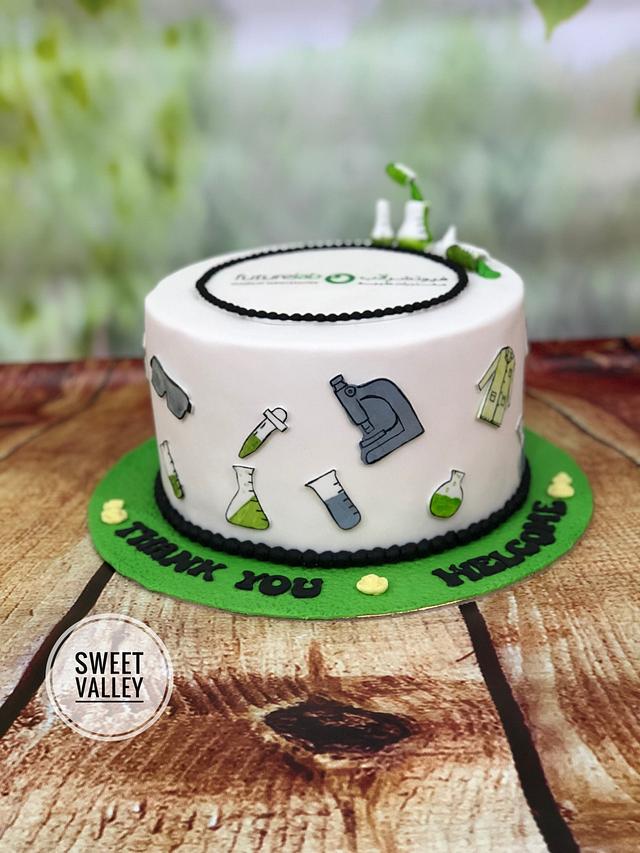 Lab Cake and Cookies Decorated Cake by Nana Ahmed CakesDecor