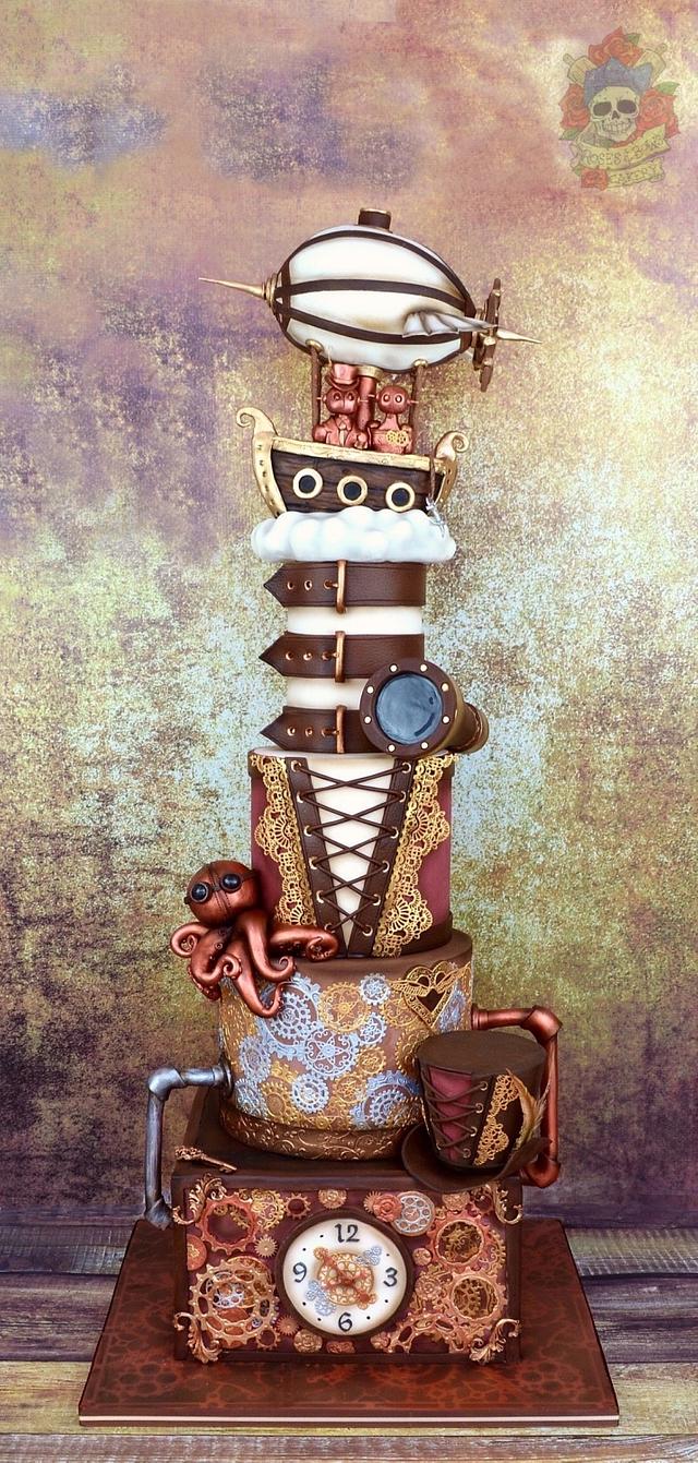 Steampunk wedding cake - Decorated Cake by Karen Keaney - CakesDecor