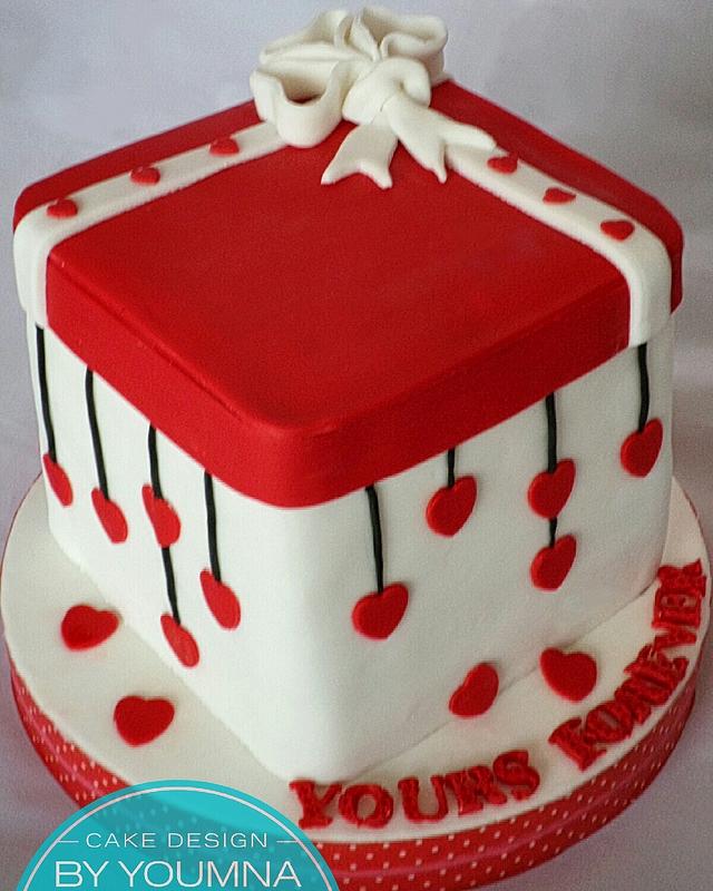 Gift box Cake by Cake design by youmna CakesDecor
