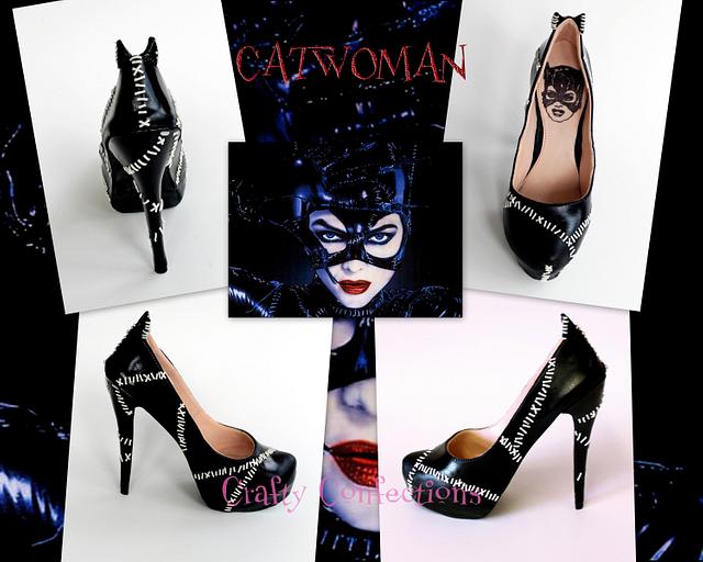 Catwoman: Comic book themed shoe collection for Cake Masters fashion issue 21, June 2014