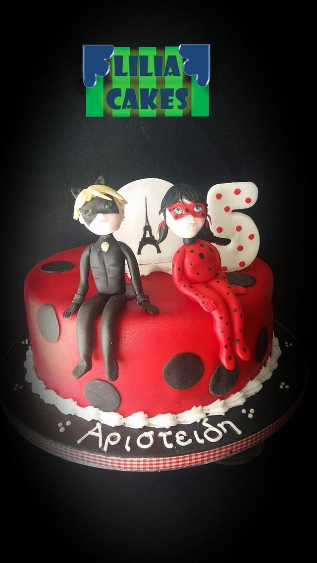 Miraculous And Cat Noir Cake By Liliacakes Cakesdecor