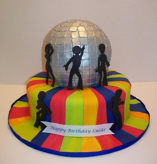 Disco Cake - Decorated Cake by Kimberly Cerimele - CakesDecor