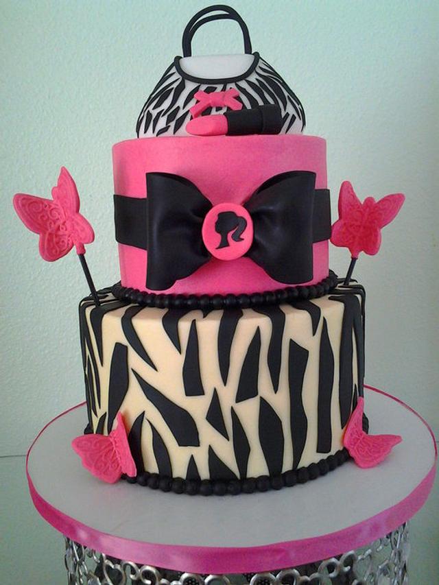 zebra and pink - Decorated Cake by Cakes and Cupcakes by - CakesDecor