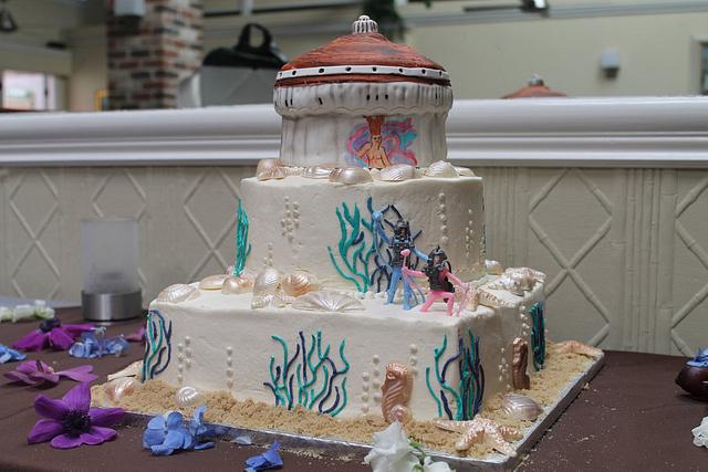 Catalina Island Wedding Cake - Decorated Cake By Sarah F - Cakesdecor