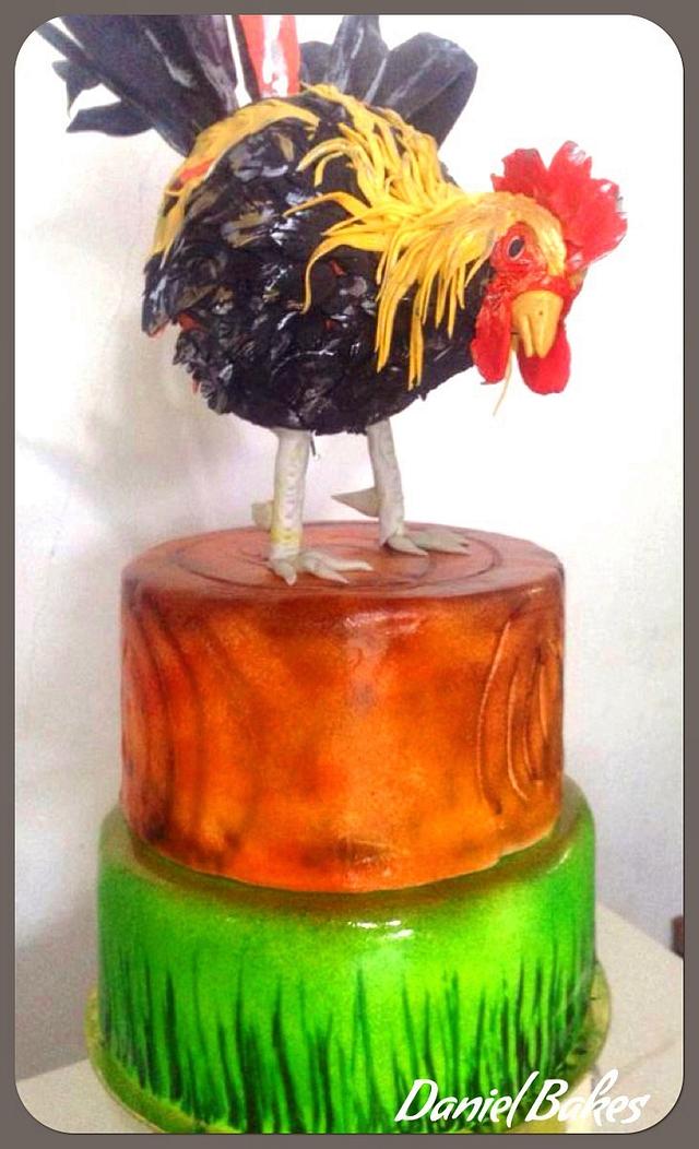 Rooster - Decorated Cake by Daniel Guiriba - CakesDecor