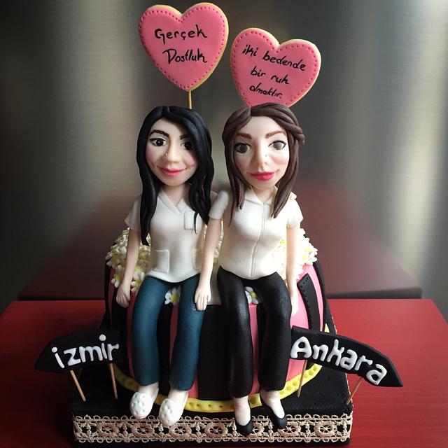 Best Friens 2 Decorated Cake By Pinar Aran Cakesdecor 