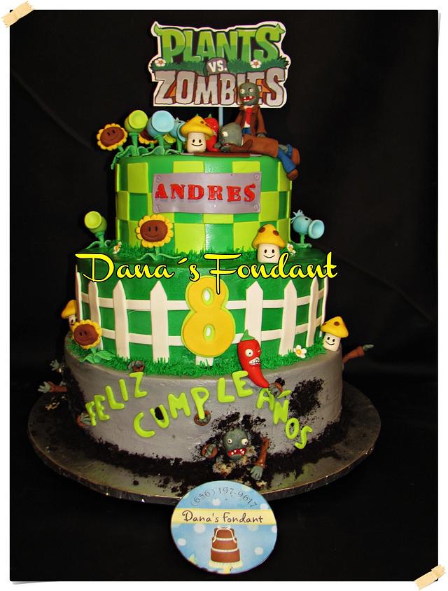 Plants vs Zombies cake. | Plants vs zombies cake, Zombie cake, Zombie  birthday