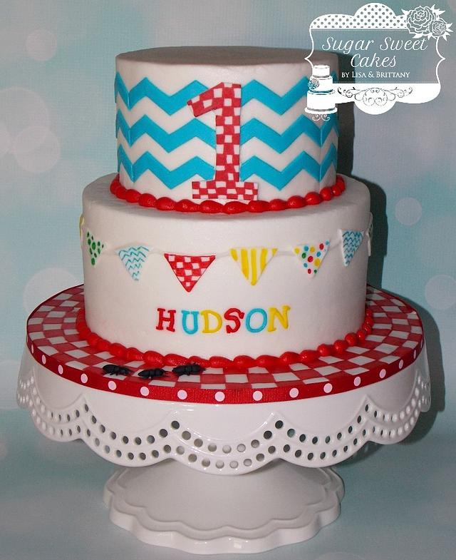 Picnic 1st Birthday Decorated Cake by Sugar Sweet Cakes CakesDecor