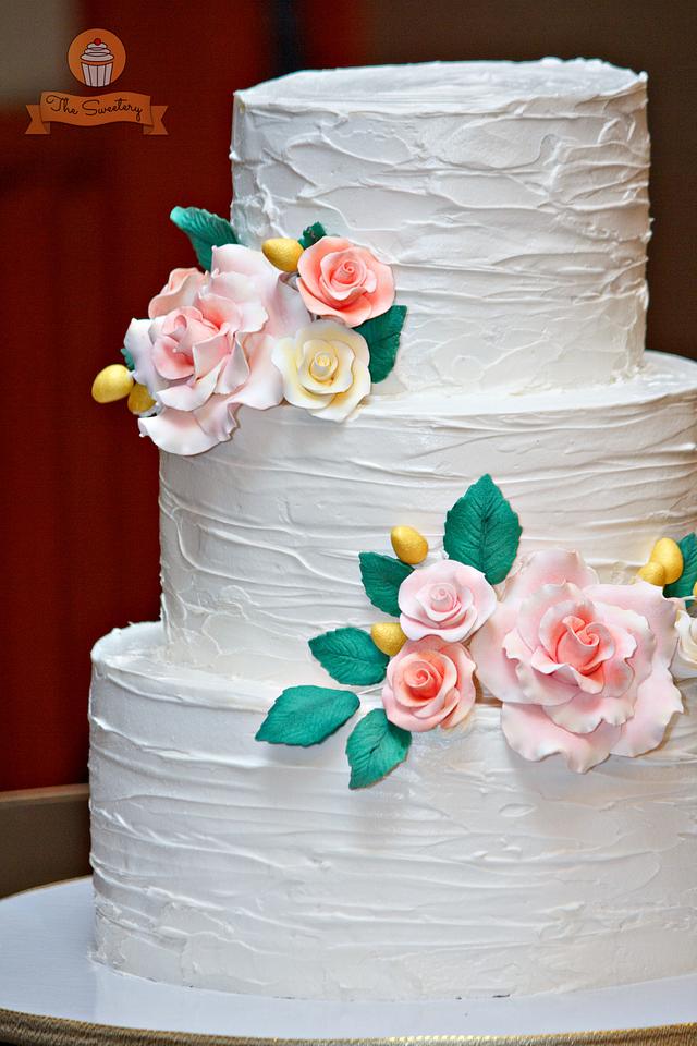 Simple Rustic Wedding Cake Cake By The Sweetery By Cakesdecor