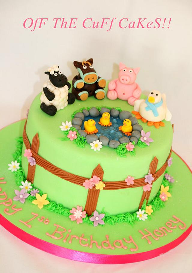 Farm Animal Birthday Cake | Scrumptions