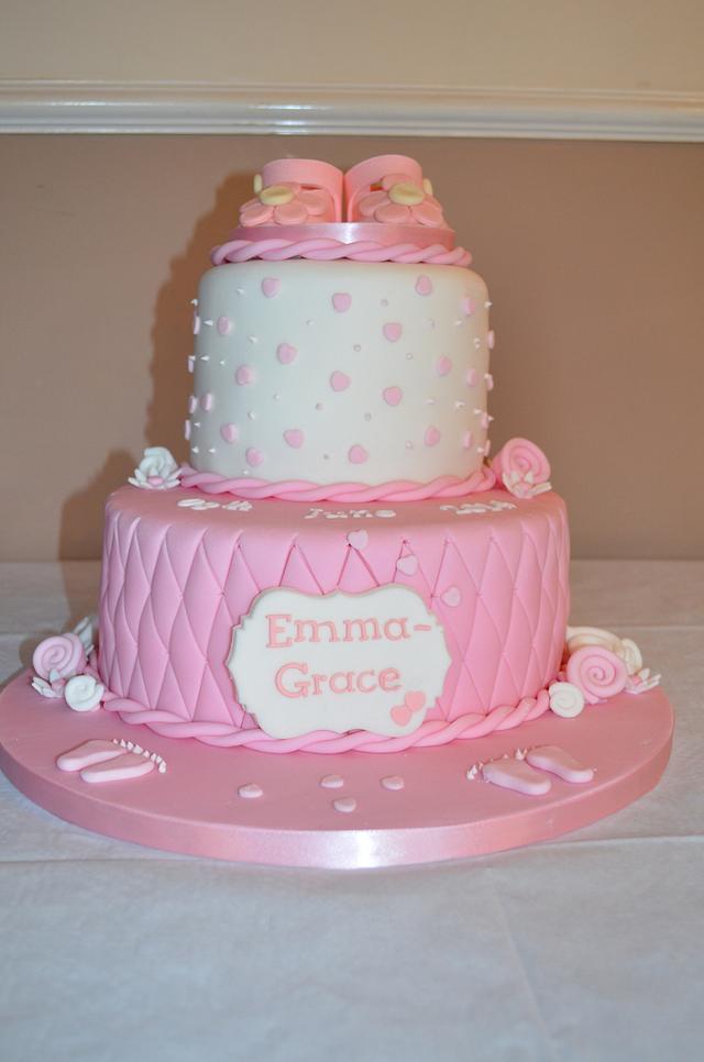 Christening cake Decorated Cake by Lisa Pallister CakesDecor
