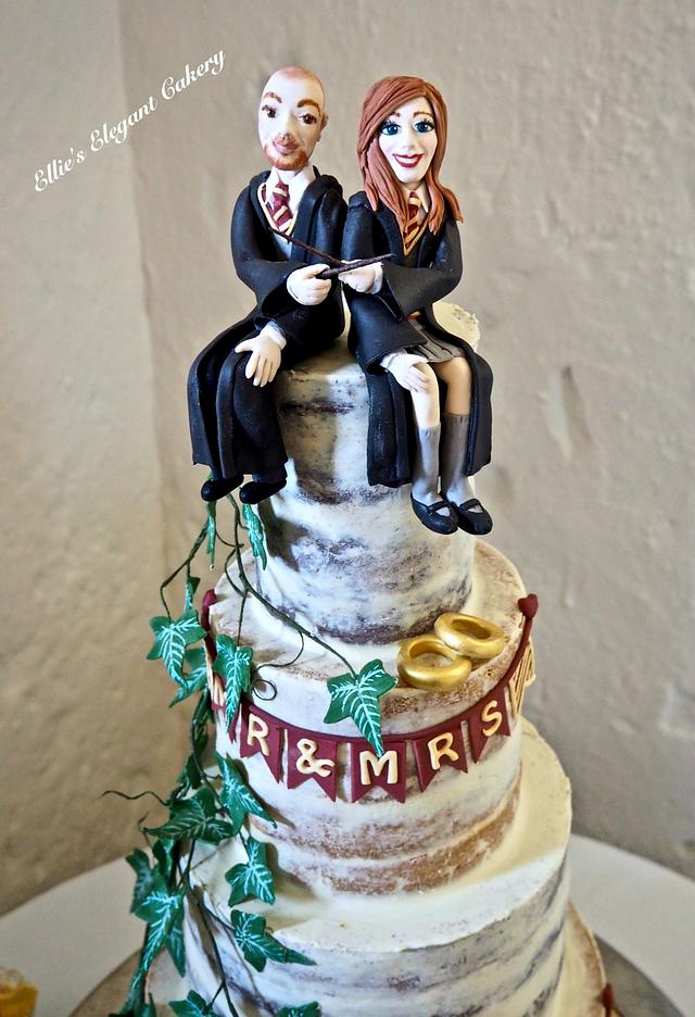 Semi naked Wedding cake Harry Potter style :)