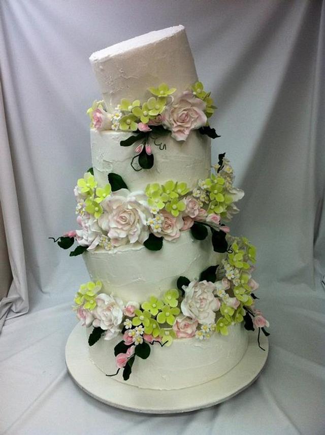 Topsy Turvy Wedding Cake Cake by Lydia Evans CakesDecor