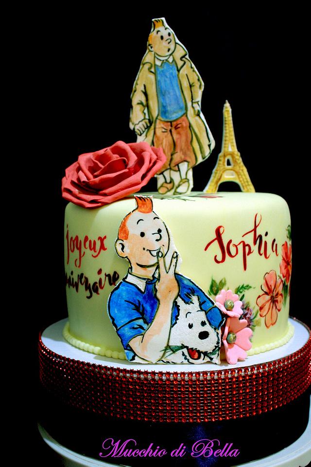 Tintin In Paris Cake By Mucchio Di Bella Cakesdecor