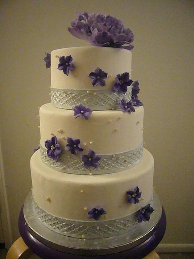 OC Fair Winner - Purple Peony cake