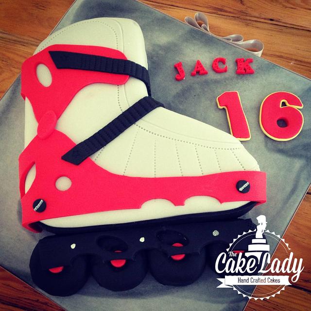Rollerblade Cake Decorated Cake by The Cake Lady CakesDecor