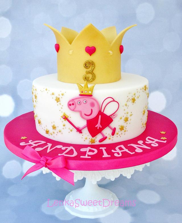 Princess Peppa pig cake. - Cake by LenkaSweetDreams - CakesDecor