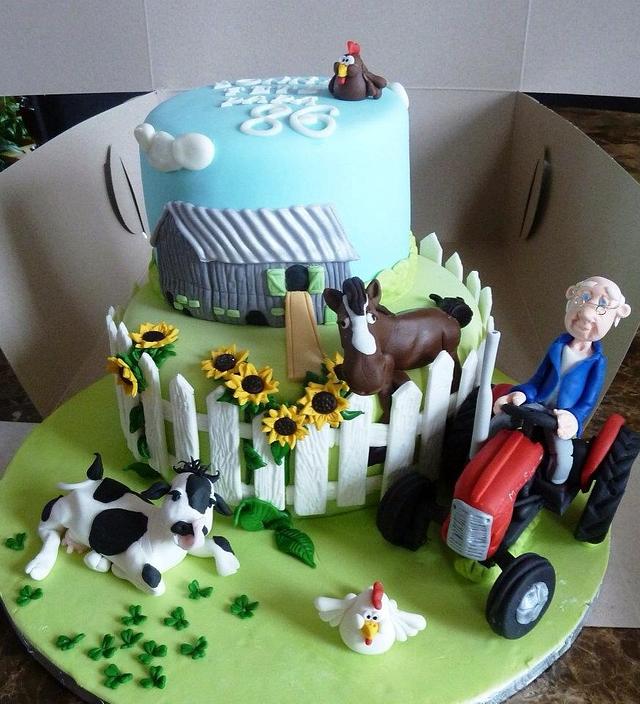 Farmer cake - cake by Marie-France - CakesDecor