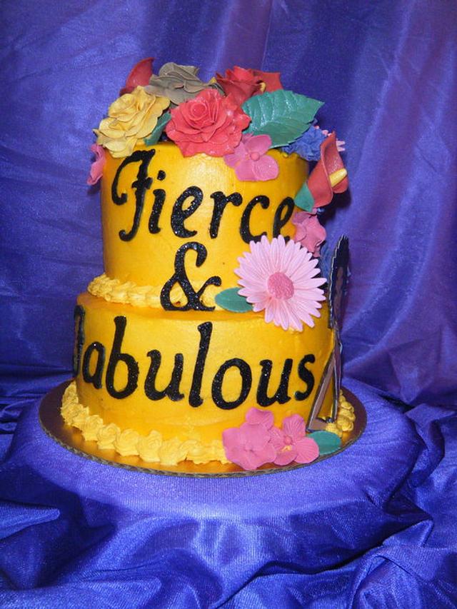 Forty Fierce And Fabulous Cake By Lisapost Cakesdecor