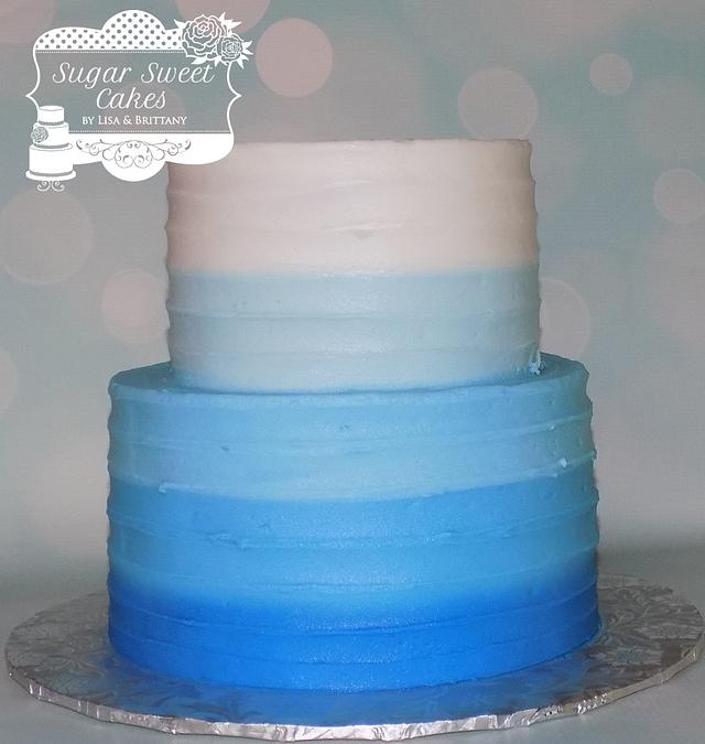 Blue Ombre Decorated Cake By Sugar Sweet Cakes Cakesdecor 8089