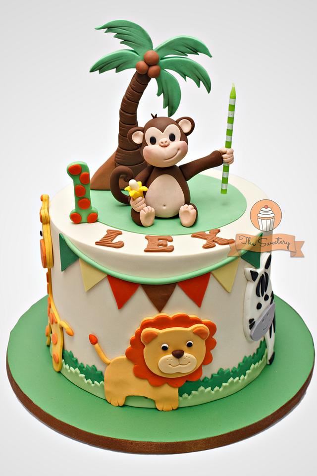 jungle safari cake