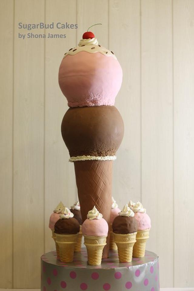 Ice Cream Cone Cake Decorated Cake By Sugarbudcakes Cakesdecor