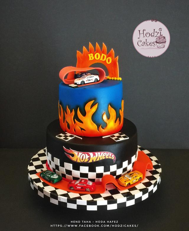 Hot Wheels Cake😍 - Cake by Hend Taha-HODZI CAKES - CakesDecor