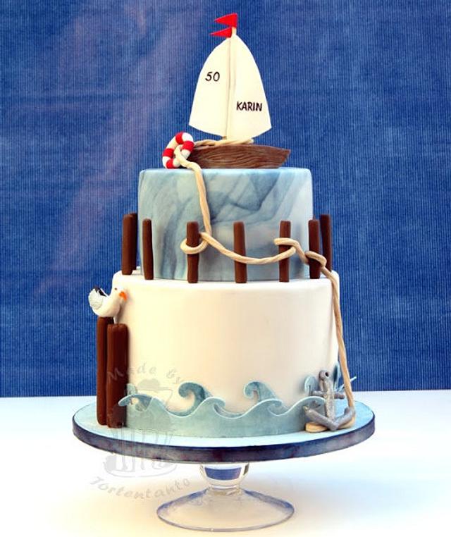 Sailing cake - Cake by Monika - CakesDecor