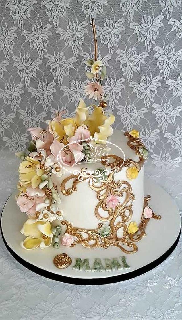 Flowery Cake Cake By Fees Maison Ahmadi Cakesdecor