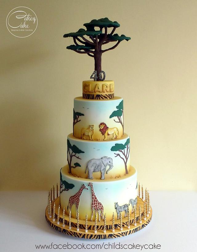 African Safari Cake - Decorated Cake by CakeyCake - CakesDecor