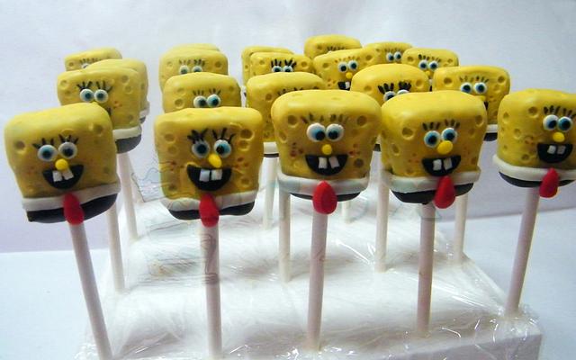 spongebob cakepops