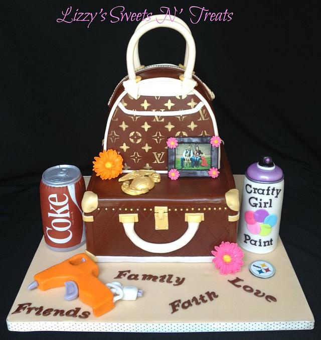Louis Vuitton bag cake - Decorated Cake by Lolobo72 - CakesDecor