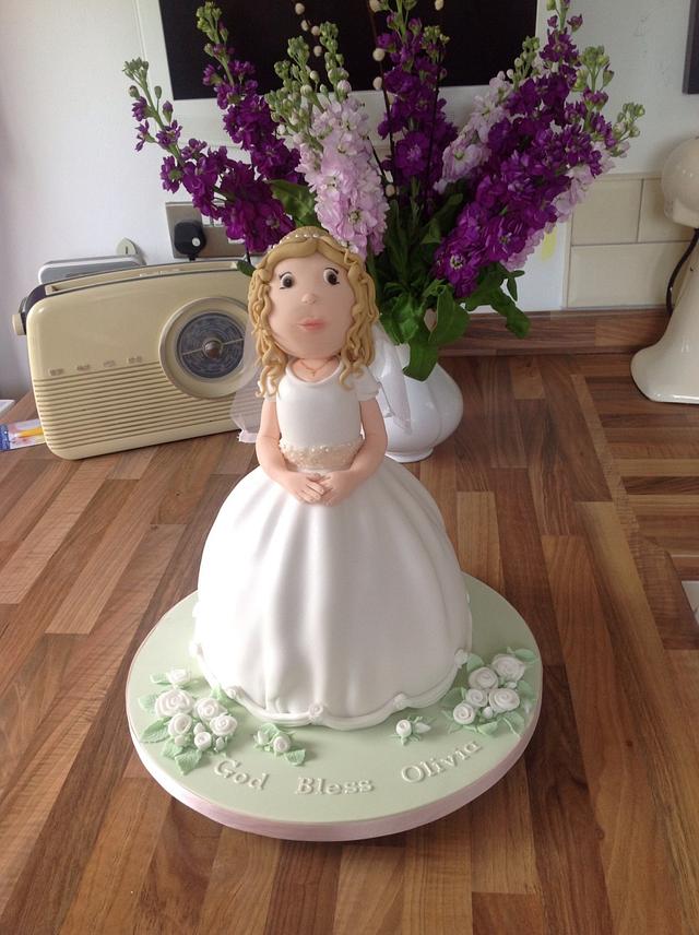 First holy communion cake - Cake by The Rosebud Cake - CakesDecor