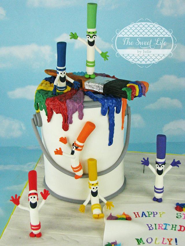 Paint Can Cake - Decorated Cake by Julie Tenlen - CakesDecor