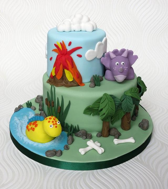 Dinosaur Cake - Decorated Cake by Pam - CakesDecor