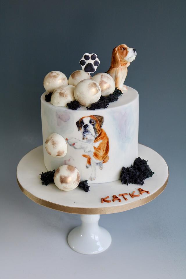 Dogs Cake by tomima CakesDecor