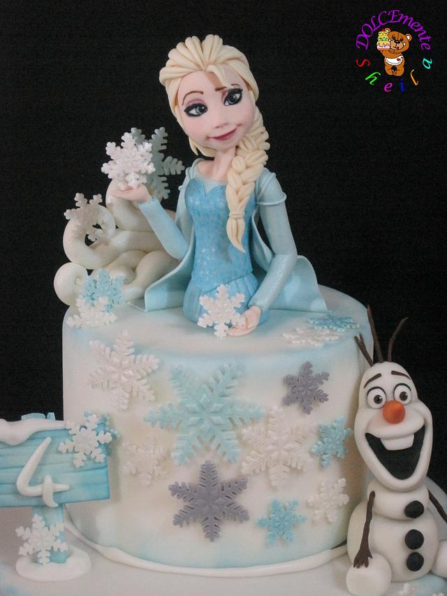 Elsa and Olaf - Decorated Cake by Sheila Laura Gallo - CakesDecor