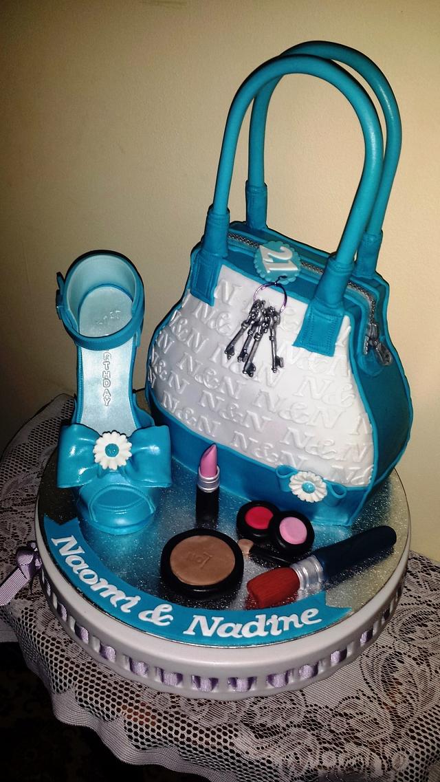 How To Make a Fashion HANDBAG Cake with MAKEUP