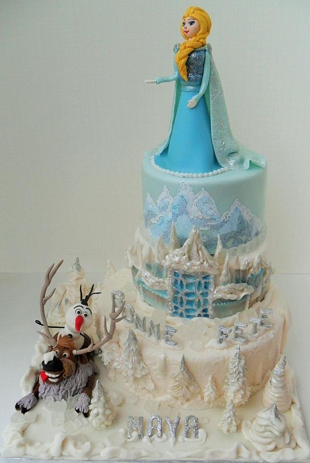 Frozen B-day Cake - Decorated Cake By Albena - CakesDecor