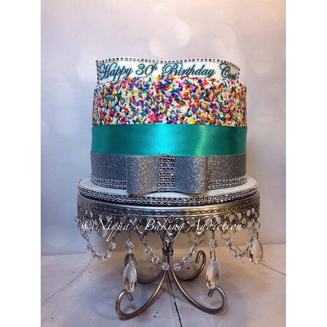 Sprinkles Cake Decorated Cake by Cake'D By Niqua CakesDecor