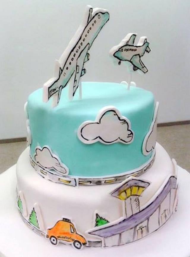 Airport Cake Decorated Cake by Tammy Youngerwood CakesDecor