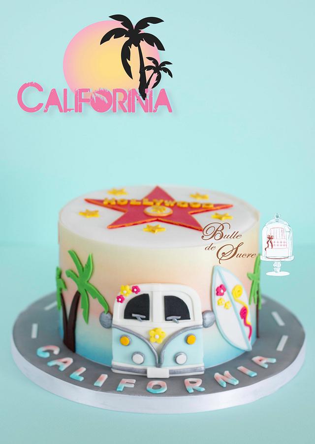 California Birthday Cake - Decorated Cake by Bulle de - CakesDecor